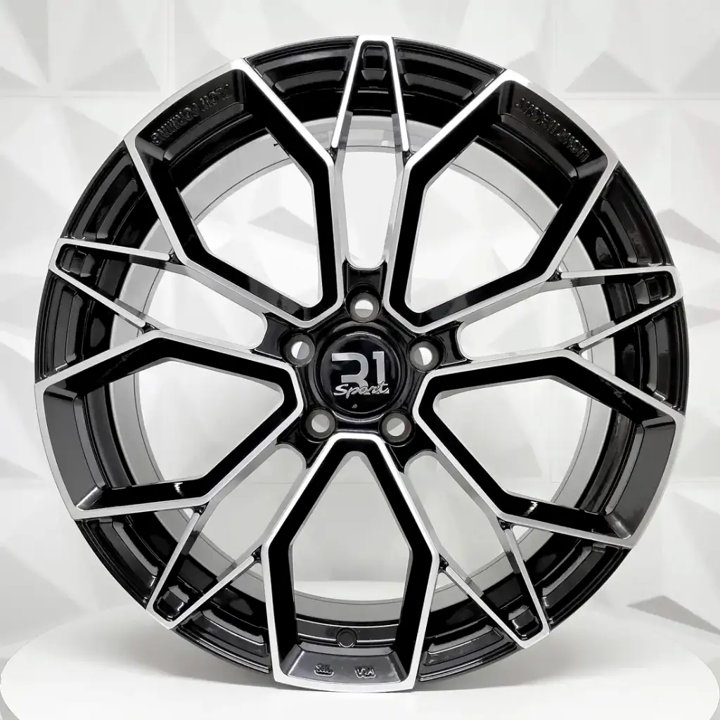 RIN 18X8 5-108 R1 SPORT VLF05 BLACK MACHINE FACE ET38 CB73.1