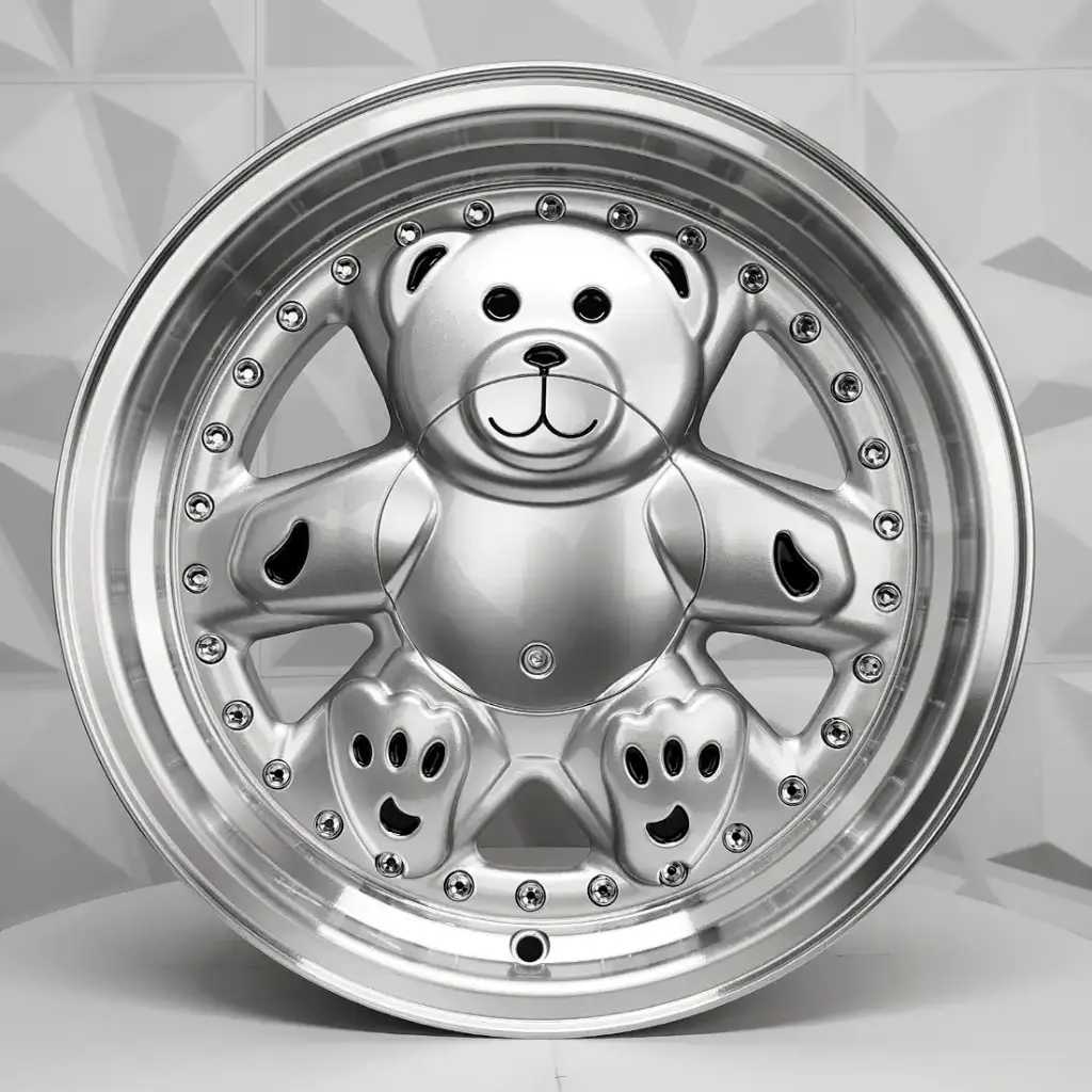 RIN 15X8 4-100/4-114.3 R1 SPORT L1770 SILVER ML CHROME RIVETS ET25 CB73.1