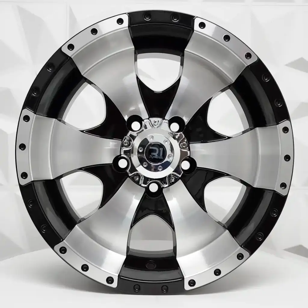 RIN 16X7 5-114.3 R1 SPORT JA095 BLACK MACHINE FACE ET0 CB83