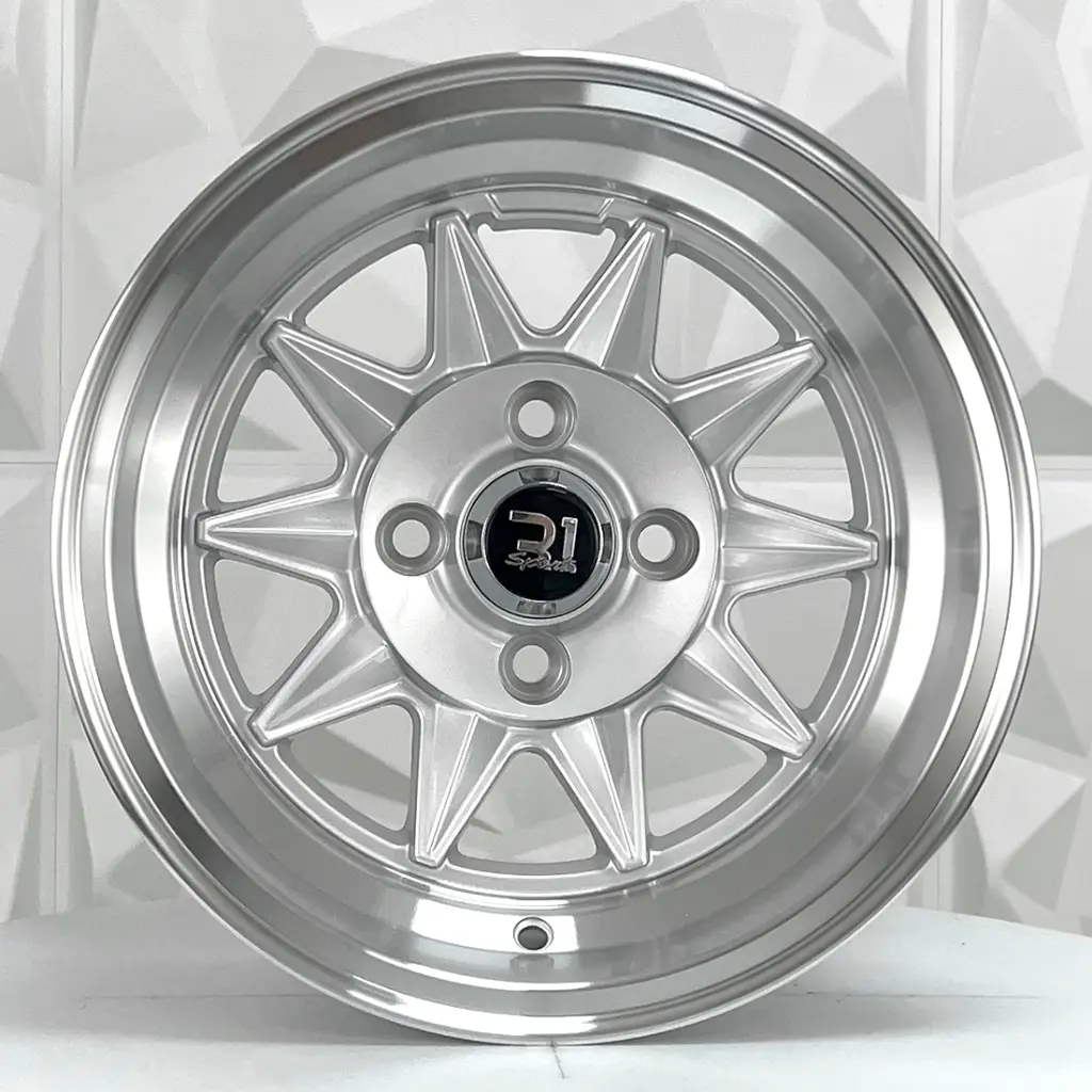 RIN 13X7 4-100 R1 SPORT 9020 SILVER MACHINE LIP ET-7 CB73.1