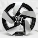 RIN 15X6 4-100 R1 SPORT X070 BLACK MACHINE FACE ET35 CB73.1