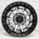 RIN 16X8 5-135 R1 SPORT QC1261 BLACK MACHINE FACE+CHROME RIVETS* ET0 CB87.1