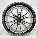 RIN 18X8.5 6-139.7 R1 SPORT 1209 BLACK+MILLING ET25 CB106.1