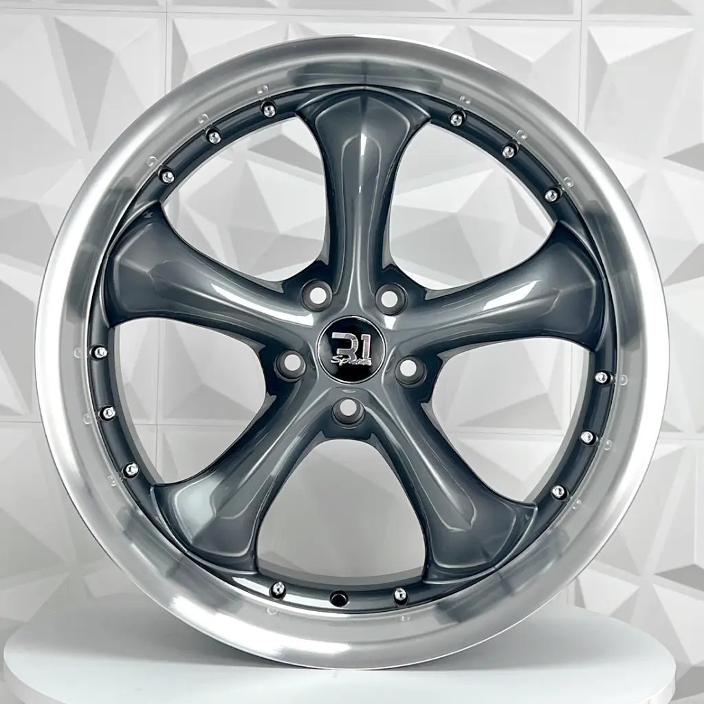 RIN 20X10 5-114.3 R1 SPORT A5061R GUNMETAL MI CHROME RIVETS ET20 CB73.1